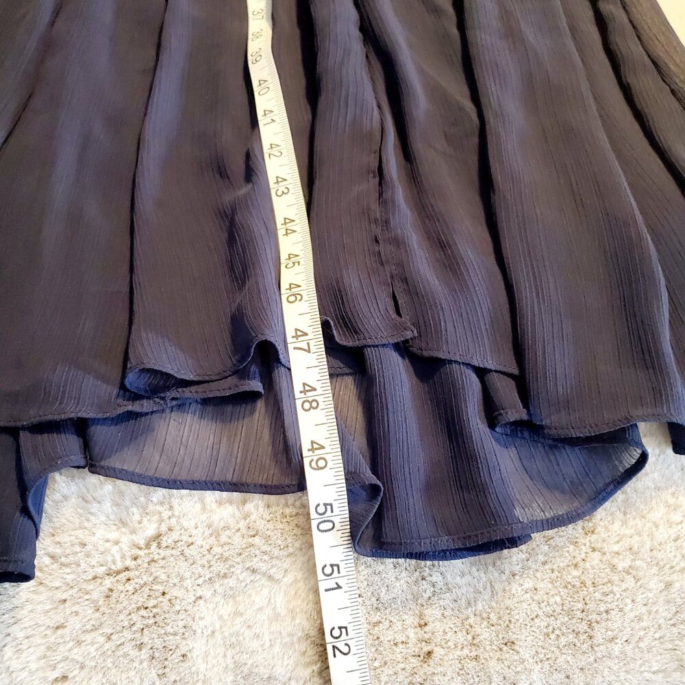Bar III Navy Maxi Dress Size 12 Slip Dress Spaghetti Strap Flowy Elegant Minimal - Picture 6 of 12